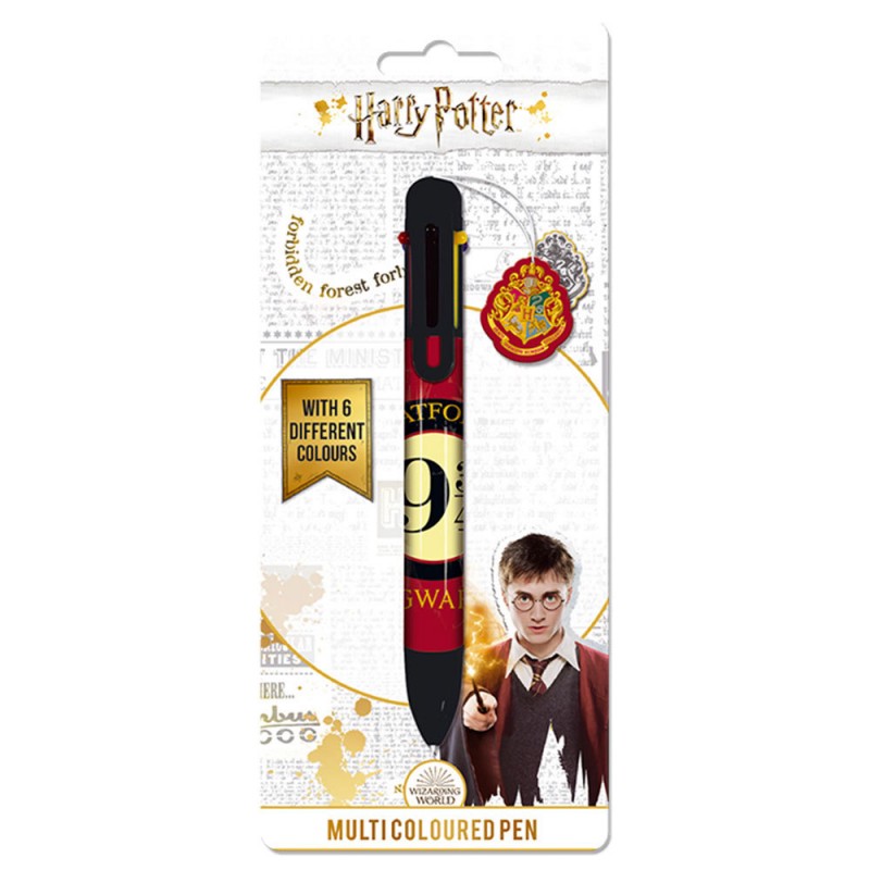 Stylo multicolore Harry Potter 8 Couleurs Quidditch Vif d'Or sur