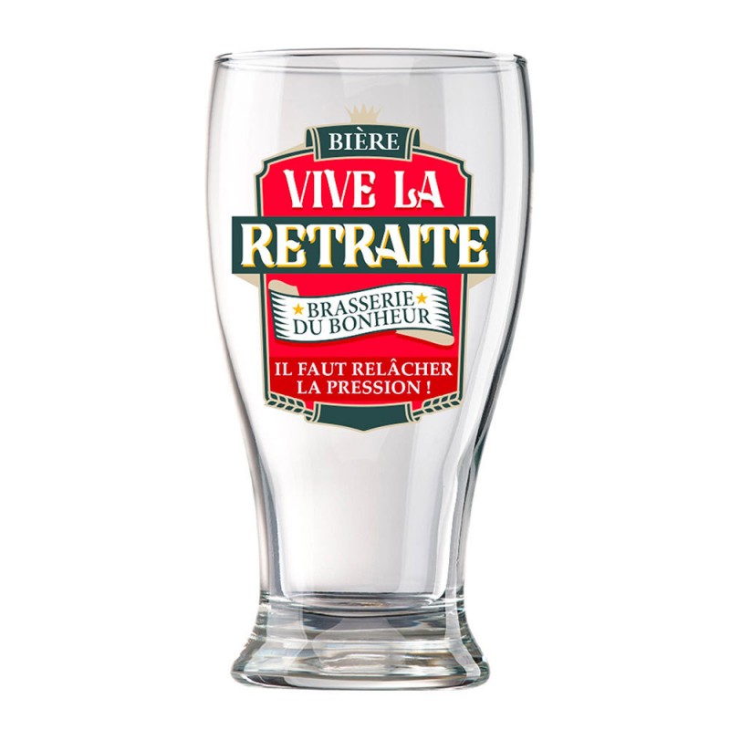 Verre A Biere Original Vive La Retraite Pour Cadeau Pot De Depart Sur Cadeaux Et Anniversaire