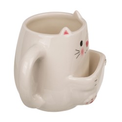 Tasse Chat avec Poche Porte-Biscuit