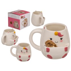 Tasse Licorne avec Poche Porte-Biscuit