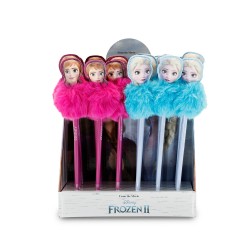 Pack de 16 Stylos Pompon La Reine des Neiges Disney - Anna & Elsa