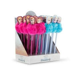 Pack de 16 Stylos Pompon La Reine des Neiges Disney - Anna & Elsa