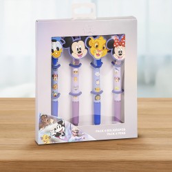 Pack de 4 stylos à bille fantaisie Personnages Disney