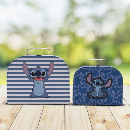 Set de 2 Boîtes de Rangement Valises Stitch Disney