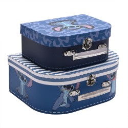 Set de 2 Boîtes de Rangement Valises Stitch Disney