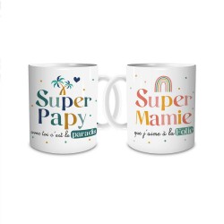 Coffret Duo de Mugs Mamie Folie & Papy Paradis