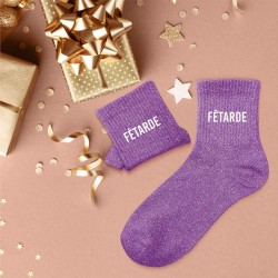 Chaussettes Paillettes Colorées Mot Fantaisie